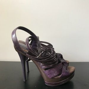 Purple Strappy Sandals